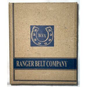 Ranger Belt Co Handcrafted Genuine Leather Brown Bi-Fold Wallet w Cross Inlay